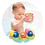 Toomies Tomy E2756 Wasserspiel für Kinder Okto Plantschis Mehrfarbig, Hochwertiges Kleinkinderspielzeug, Spielzeug für die Badewanne, Babyspielzeug ab 1 Jahr, Geschenke für Babys, Badewannenspielzeug