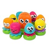 TOMY Toomies Octopals Number Sorting Baby Bath Toy , Educational Water Toys For Toddlers , Suitable For 1, 2 and 3 Years Old Boys and Girls